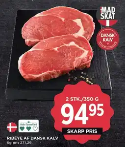 MENY Ribeye af dansk kalv tilbud