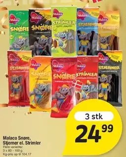 Fakta Tyskland Malaco Snøre, Stjerner el. Strimler (3 stk) tilbud