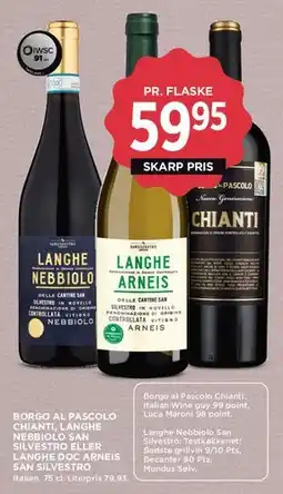 MENY Borgo al Pascolo Chianti / Langhe Nebbiolo / Langhe Arneis tilbud