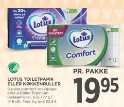 MENY Lotus toiletpapir eller køkkenruller tilbud