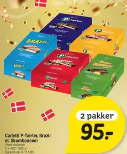 Fakta Tyskland Carletti P-Tærter / Brazil / Skumbananer tilbud