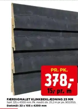 jem & fix Færdigmalet klinkbeklædning 25 mm tilbud