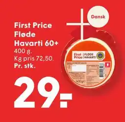 SPAR First Price Fløde Havarti 60+ tilbud