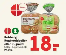 SPAR Kohberg Rugbrødsboller eller Rugmild tilbud