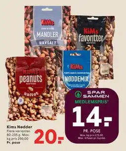 SPAR Kims Nødder tilbud