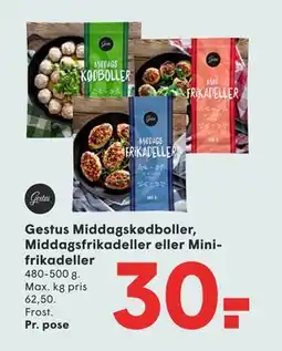 SPAR Gestus Middagskødboller, Middagsfrikadeller eller Minifrikadeller tilbud