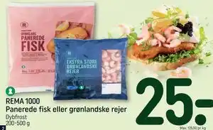 REMA 1000 Panerede fisk eller grønlandske rejer