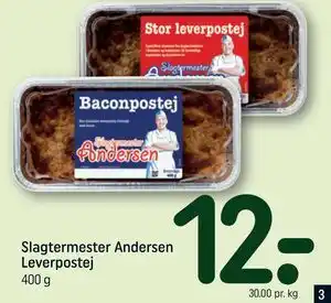 REMA 1000 Slagtermester Andersen Leverpostej tilbud