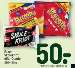 REMA 1000 Fazer Skolekridt eller Dumle tilbud