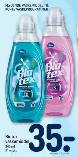 REMA 1000 Biotex vaskemiddel tilbud