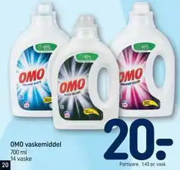 REMA 1000 OMO vaskemiddel tilbud
