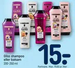 REMA 1000 Gliss shampoo eller balsam tilbud