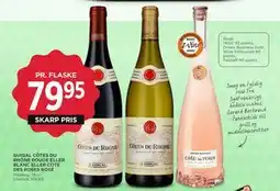 MENY GUIGAL CÔTES DU RHÔNE ROUGE ELLER BLANC ELLER COTE DES ROSES ROSÉ tilbud