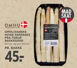 MENY OMHU DANSKE HVIDE ASPARGES FRA TORUP BAKKEGÅRD tilbud