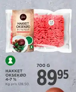 MENY HAKKET OKSEKØD 4-7 % tilbud