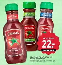 MENY BEAUVAIS TOMATKETCHUP ELLER TOMATPURÉ tilbud
