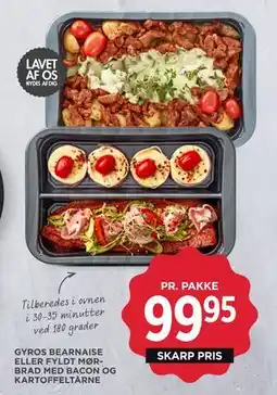 MENY GYROS BEARNAISE ELLER FYLDT MØRBRAD MED BACON OG KARTOFFELTÅRNE tilbud