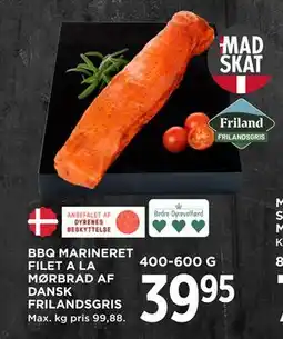 MENY BBQ MARINERET FILET A LA MØRBRAD AF DANSK FRILANDSGRIS tilbud