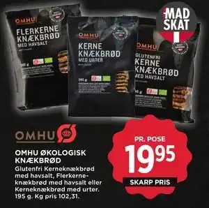 MENY OMHU ØKOLOGISK KNÆKBRØD tilbud