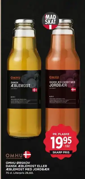 MENY OMHU ØRSKOV DANSK ÆBLEMOST ELLER ÆBLEMOST MED JORDBÆR tilbud
