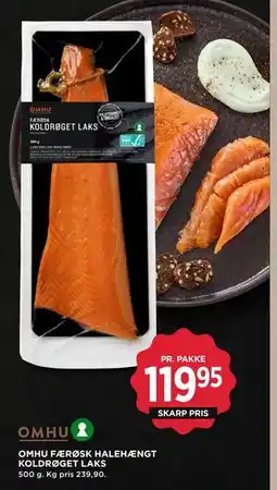 MENY OMHU FÆRØSK HALEHÆNGT KOLDRØGET LAKS tilbud