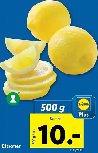 Lidl Citroner 500g tilbud