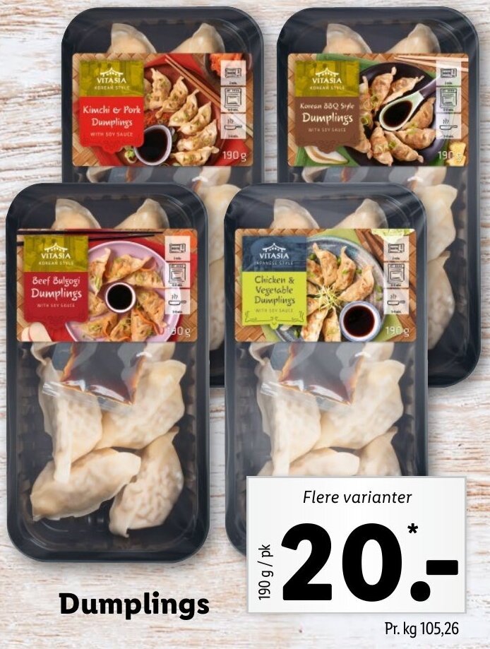 Dumplings 190g tilbud hos Lidl