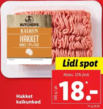 Lidl Hakket Kalkunkød 500g tilbud
