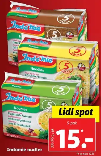 Lidl Indomie Nudler 350-375g tilbud