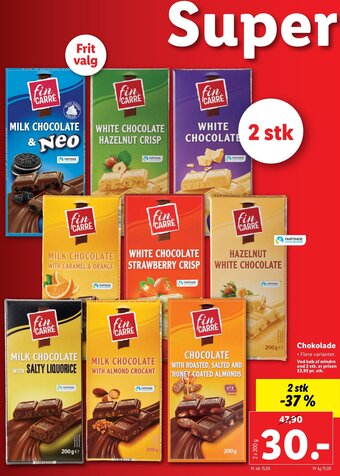 Lidl Chokolade tilbud