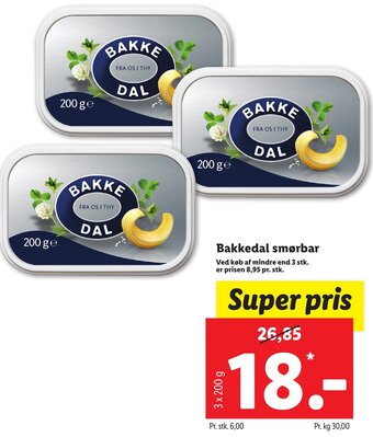 Lidl Bakkedal Smørbar tilbud