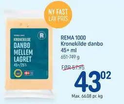 REMA 1000 REMA 1000 Kronekilde danbo 45+ ml tilbud