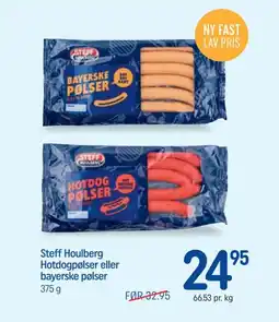 REMA 1000 Steff Houlberg Hotdogpølser eller bayerske pølser tilbud
