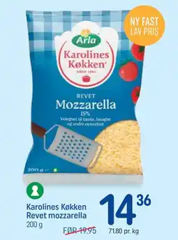REMA 1000 Arla Karolines Køkken Revet mozzarella tilbud