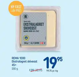 REMA 1000 REMA 1000 Ekstralagret skiveost 45+ tilbud