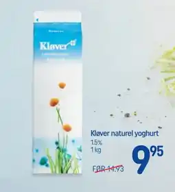 REMA 1000 Kløver naturel yoghurt 1.5% tilbud