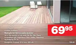 Bauhaus Bangkirai terrassebrædder tilbud