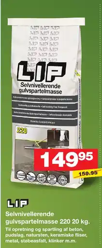 Bauhaus LIP Selvnivellerende gulvspartelmasse 220 tilbud