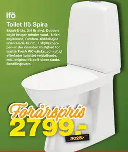 Bauhaus Toilet Ifö Spira tilbud