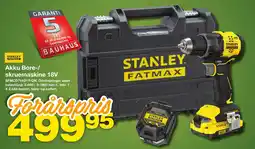Bauhaus STANLEY FATMAX Akku Bore-/ skruemaskine 18V tilbud