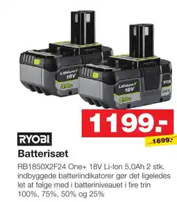 Bauhaus RYOBI Batterisæt tilbud