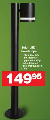 Bauhaus Solar LED havelampe tilbud
