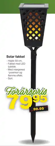 Bauhaus Solar fakkel tilbud