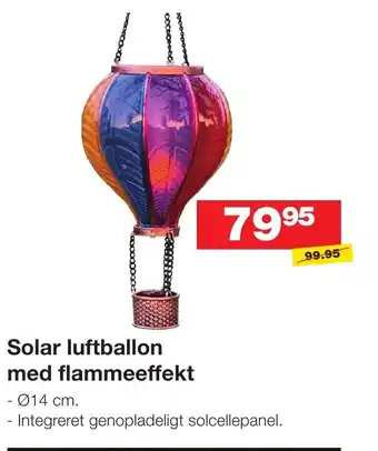Bauhaus Solar luftballon med flammeeffekt tilbud