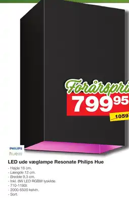 Bauhaus LED ude væglampe Resonate Philips Hue tilbud
