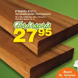 Bauhaus Terrassebrædder Thermowood tilbud