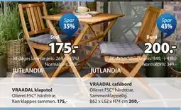 JYSK VRAADAL cafébord tilbud