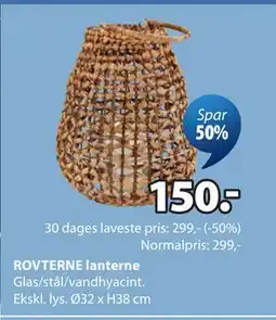 JYSK ROVTERNE lanterne tilbud