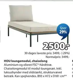 JYSK HOU loungemodul, chaiselong tilbud