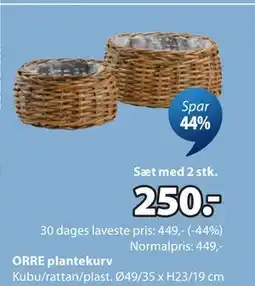 JYSK ORRE plantekurv tilbud